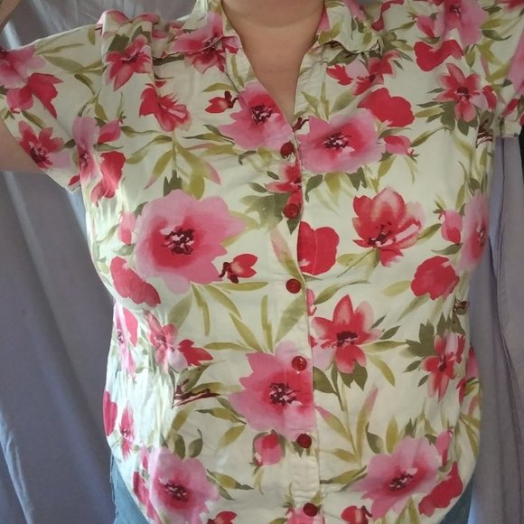 ERIKA PLUS FLORAL HAWAIIAN TROPICAL FUN PARTY PINK - Picture 7 of 7